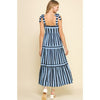 Susannah Striped Maxi Dress - Navy/Blue