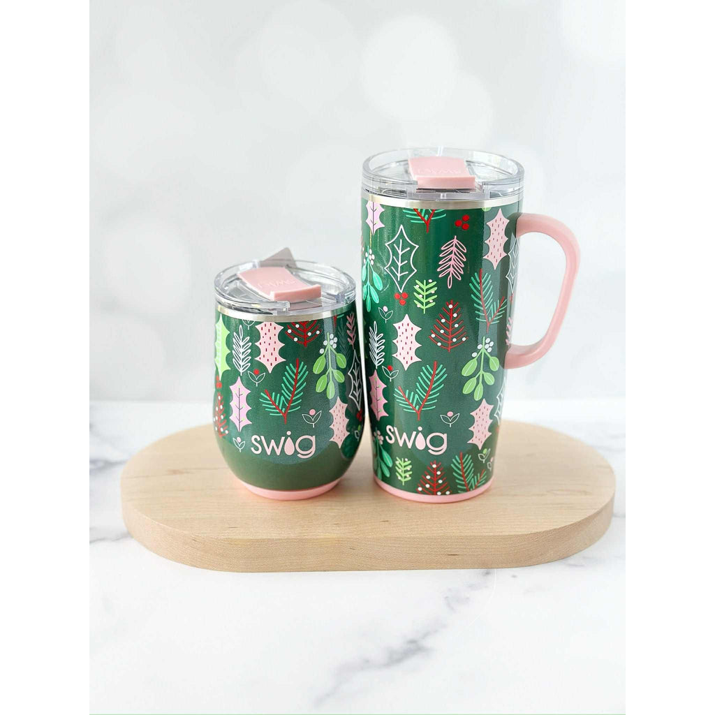 Swig 12 oz. Stemless Wine Cup - Merry Mistletoe