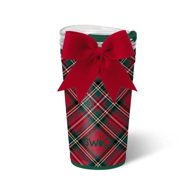 Swig 24 oz Party Cup - Christmas Plaid