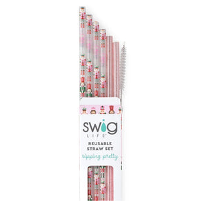 Swig Sugar Plum Soldiers Reusable Straw Set
