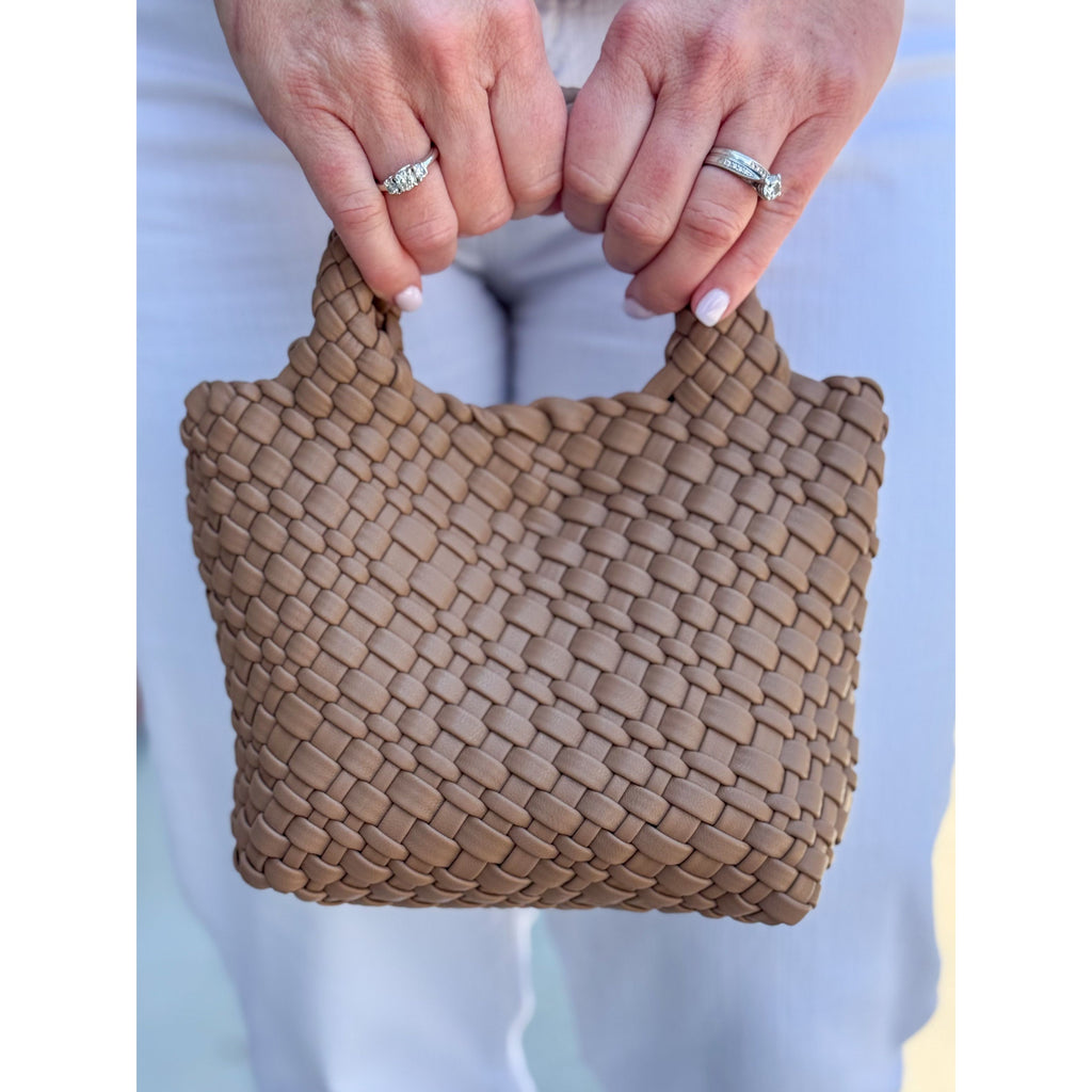 Braided Clutch - Taupe