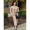 Vanessa Solid Sweater Set - Taupe