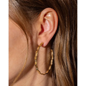 XL Wavy Hoop Earrings