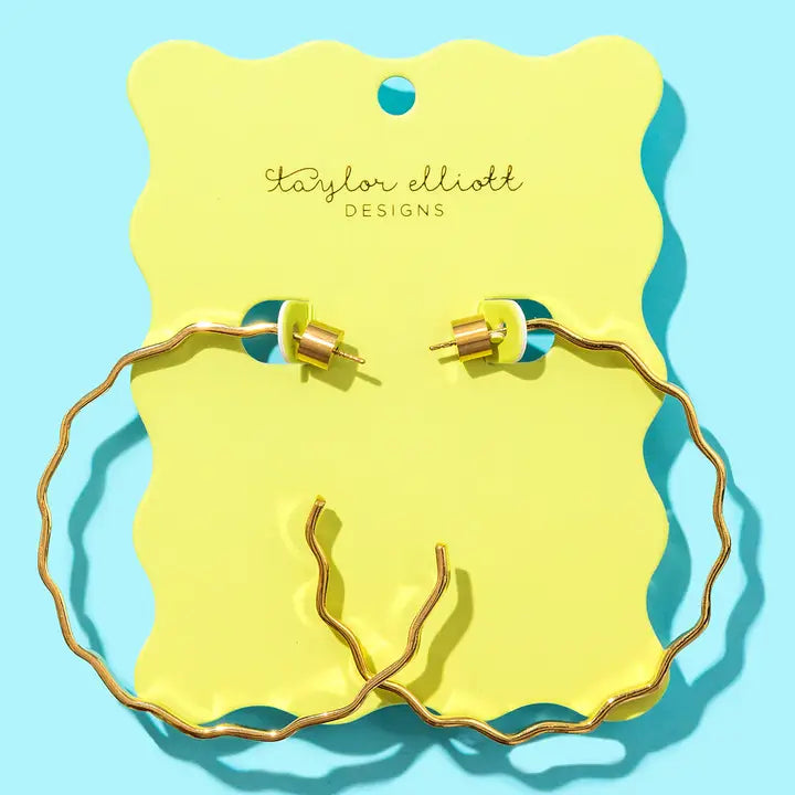 XL Wavy Hoop Earrings