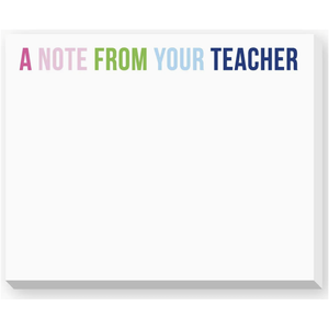 A Note from Your Teacher Notepad