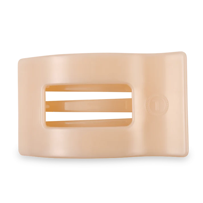 Teleties - Almond Beige Large Flat Rectangle Hair Clip