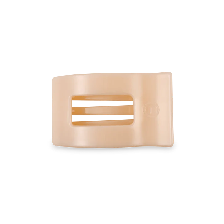 Teleties - Almond Beige Small Flat Rectangle Hair Clip