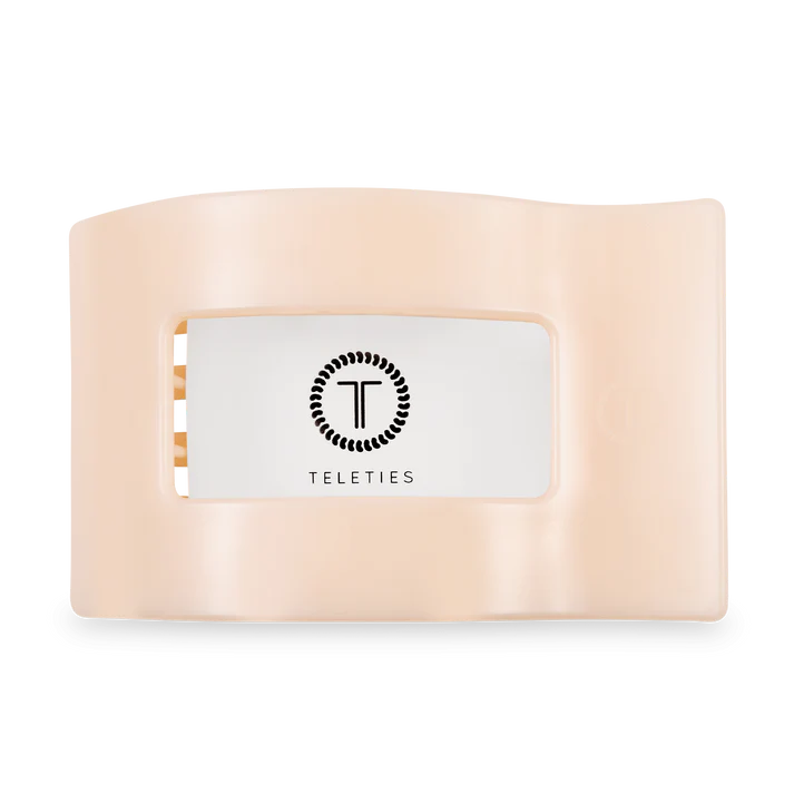 Teleties - Almond Beige Large Flat Rectangle Hair Clip