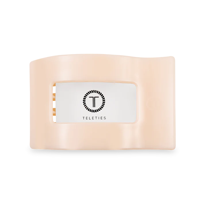 Teleties - Almond Beige Medium Flat Rectangle Hair Clip