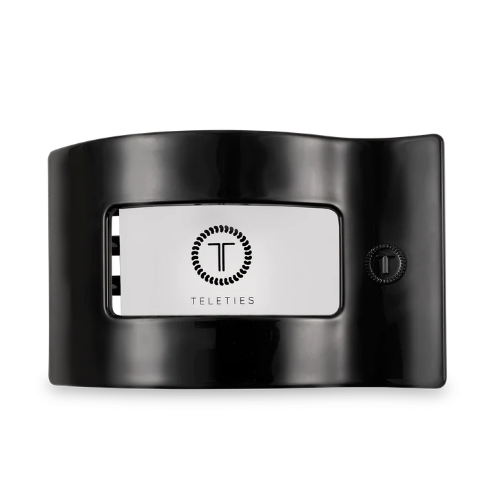 Teleties - Jet Black Large Flat Rectangle Hair Clip