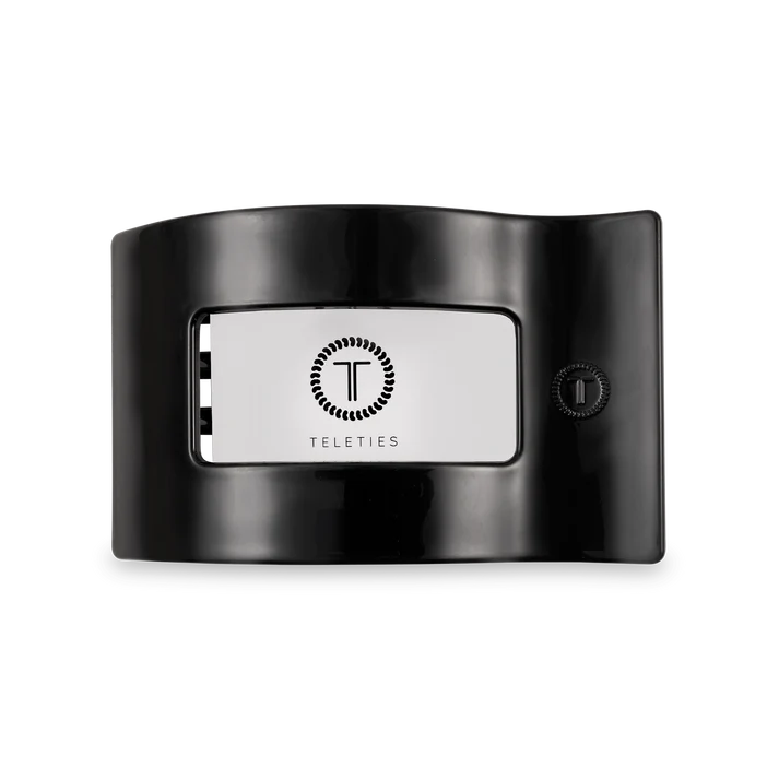 Teleties - Jet Black Medium Flat Rectangle Hair Clip
