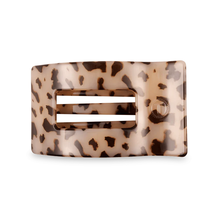 Teleties - Blonde Tortoise Medium Flat Rectangle Hair Clip