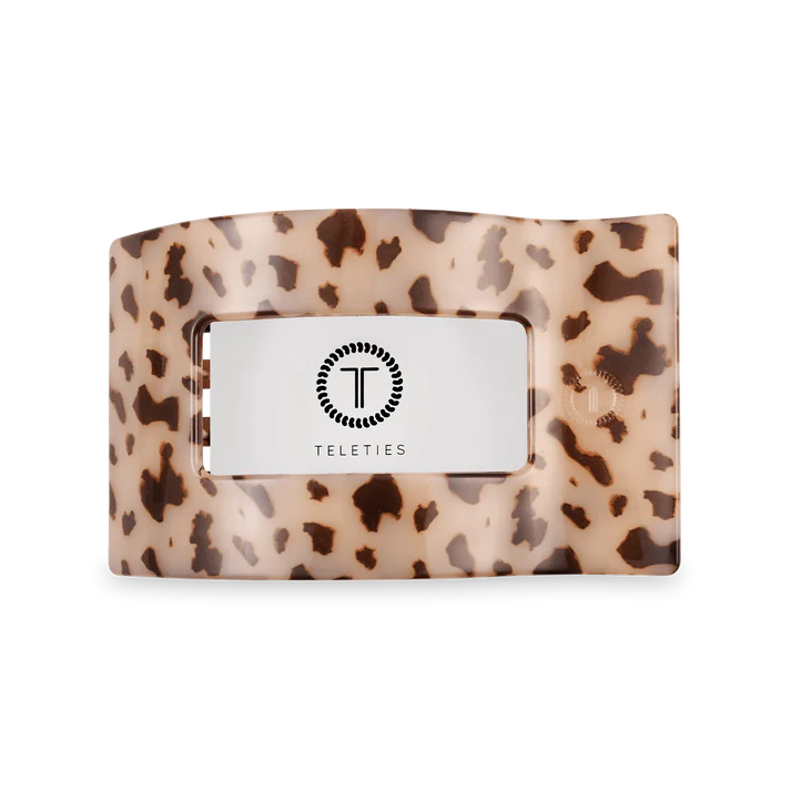 Teleties - Blonde Tortoise Medium Flat Rectangle Hair Clip
