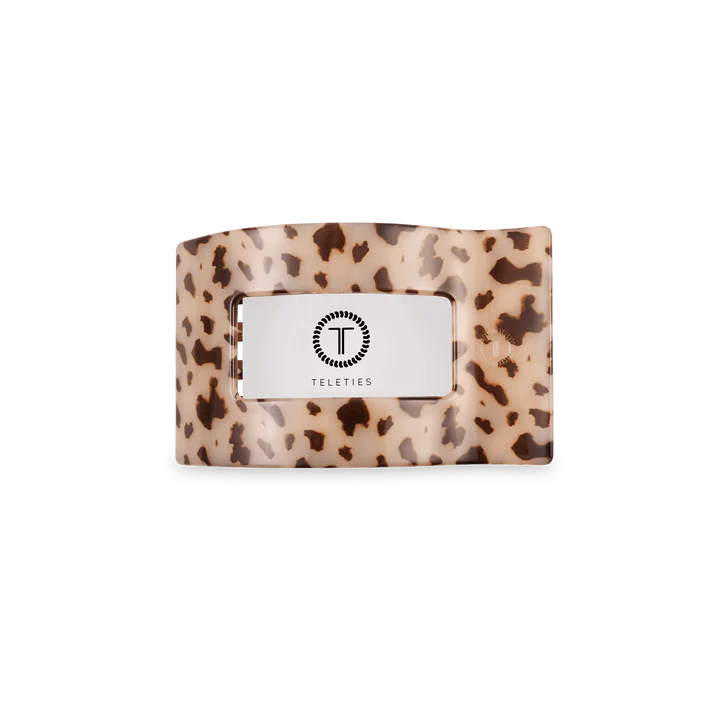 Teleties - Blonde Tortoise Small Flat Rectangle Hair Clip