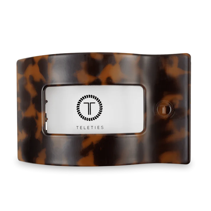 Teleties - Tortoise Large Flat Rectangle Hair Clip