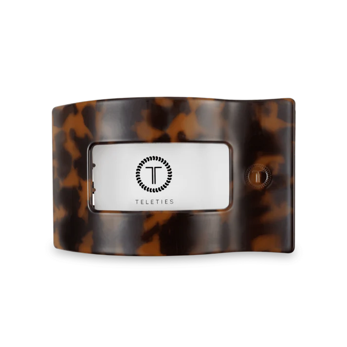 Teleties - Tortoise Medium Flat Rectangle Hair Clip