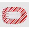 Teleties - Large Flat Round Hair Clip - Candy Cane Crush