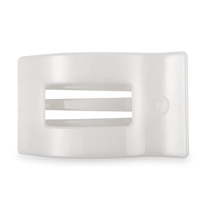 Teleties - Coconut White Large Flat Rectangle Hair Clip