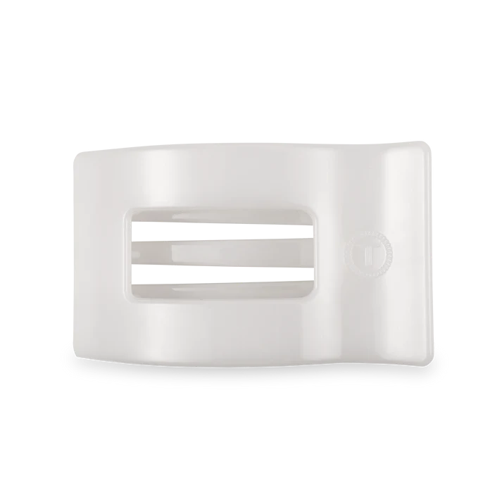 Teleties - Coconut White Medium Flat Rectangle Hair Clip