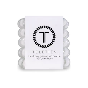 Tiny Hair Ties from Teleties in Coconut White