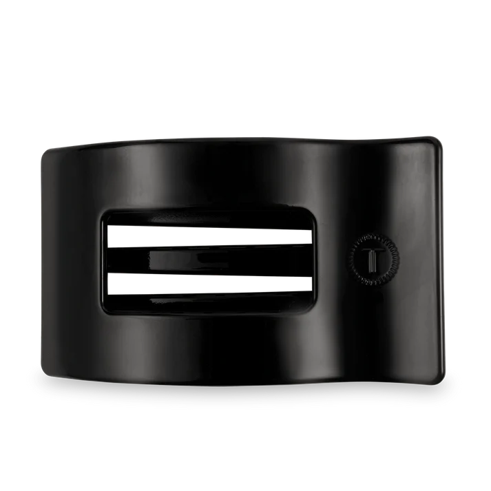 Teleties - Jet Black Large Flat Rectangle Hair Clip