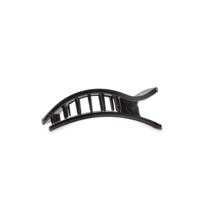 Teleties - Jet Black Small Flat Rectangle Hair Clip