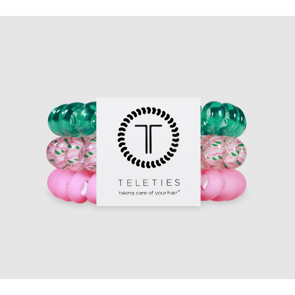 Teleties - Large Hair Ties - Merry Pinkmas
