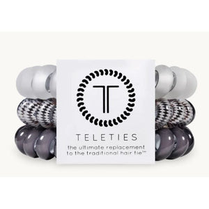 Teleties - Large Hair Ties - Silver Flames