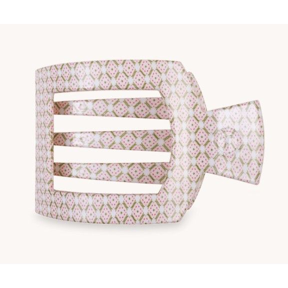 Teleties Pine and Pearl Large Flat Square Hair Clip