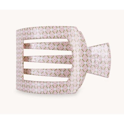 Teleties Pine and Pearl Medium Flat Square Hair Clip