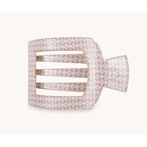 Teleties Pine and Pearl Small Flat Square Hair Clip