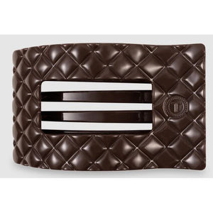 Teleties - Quilted Large Flat Rectangle Hair Clip - Truly Taupe