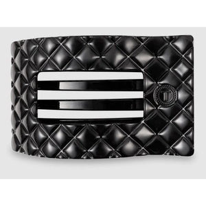Teleties - Quilted Medium Flat Rectangle Hair Clip - Jet Black