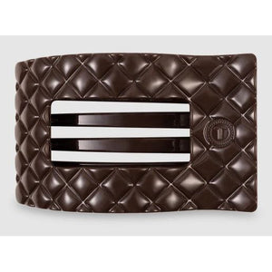 Teleties - Quilted Medium Flat Rectangle Hair Clip - Truly Taupe