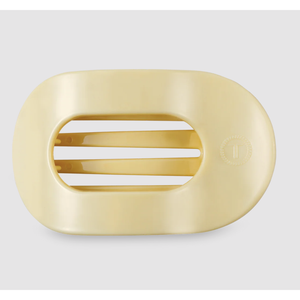 Teleties - Butter Yellow Small Flat Round Hair Clip