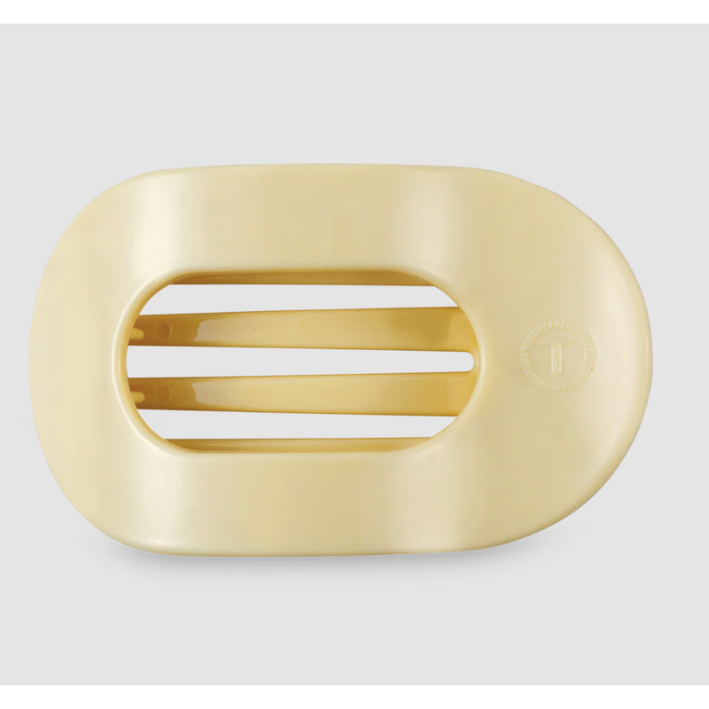Teleties - Butter Yellow Small Flat Round Hair Clip