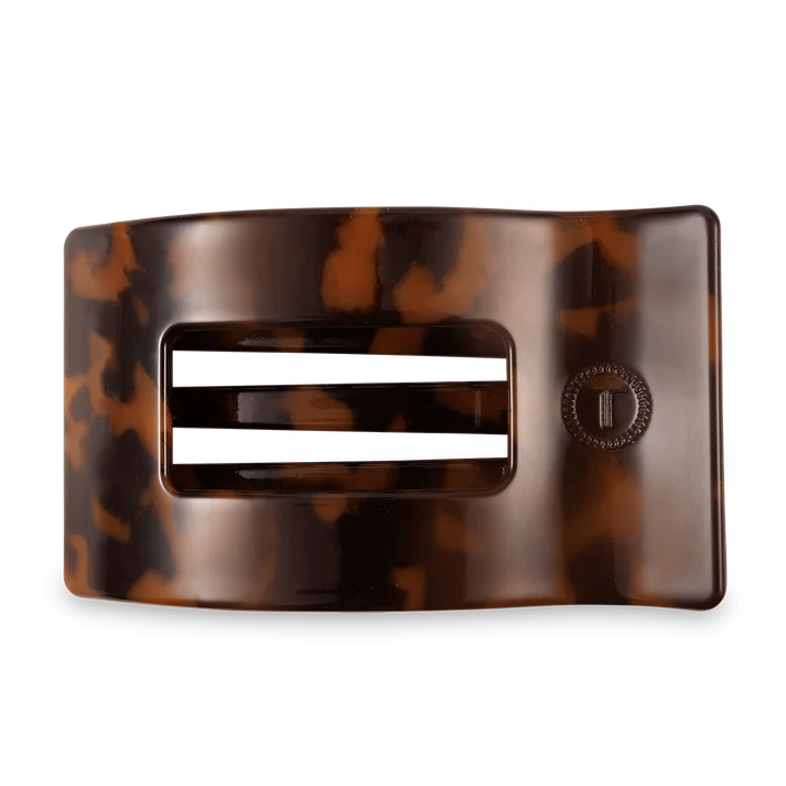 Teleties - Tortoise Large Flat Rectangle Hair Clip