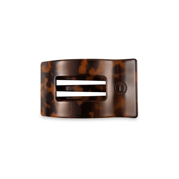 Teleties - Tortoise Small Flat Rectangle Hair Clip
