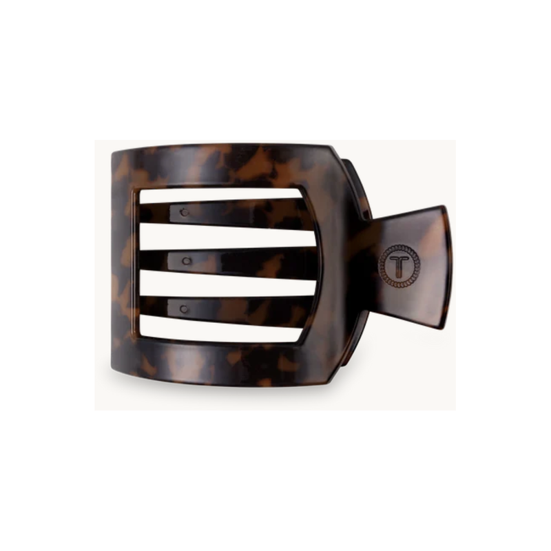 Teleties - Small Flat Square Tortoise Clip
