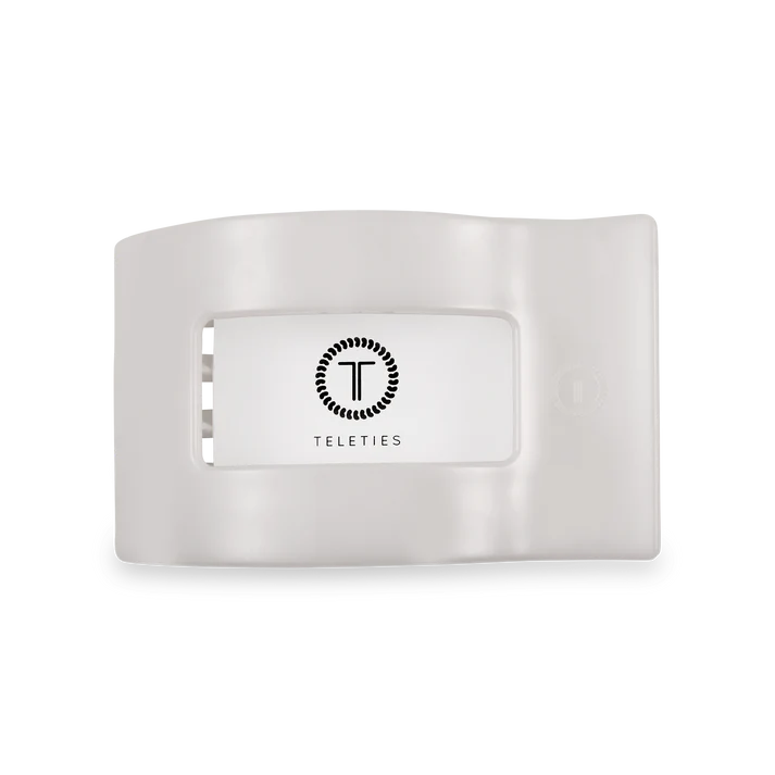 Teleties - Coconut White Medium Flat Rectangle Hair Clip