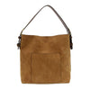 Roanoke Classic Faux Suede Hobo Handbag - Toffee/Coffee