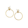 Triple Hoop Post Earrings - Gold