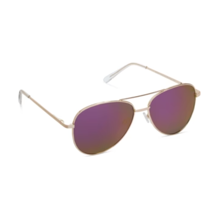 Ultraviolet Peepers Polarized Sunglasses - Pink/Gold