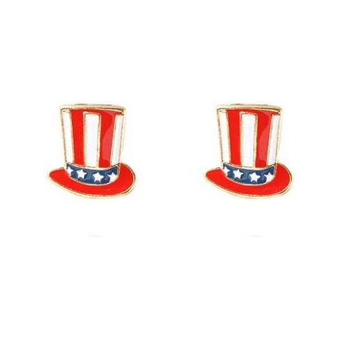 Uncle Sam Hat Stud Earrings