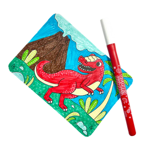 Undercover Art Hidden Patterns Coloring Activity - Dino Tales