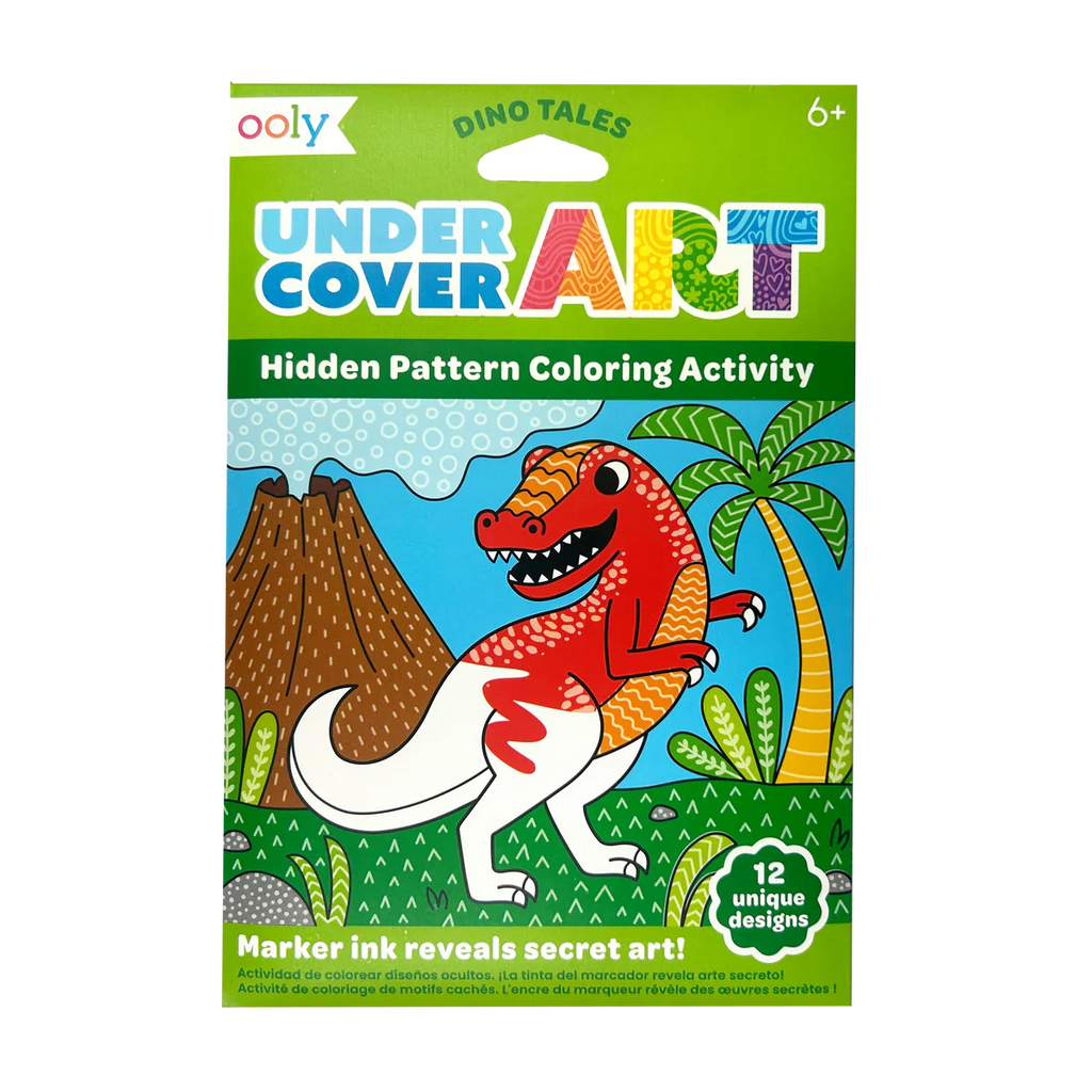 Undercover Art Hidden Patterns Coloring Activity - Dino Tales