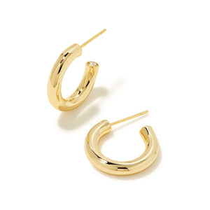 KENDRA SCOTT COLETTE HUGGIE EARRINGS GOLD
