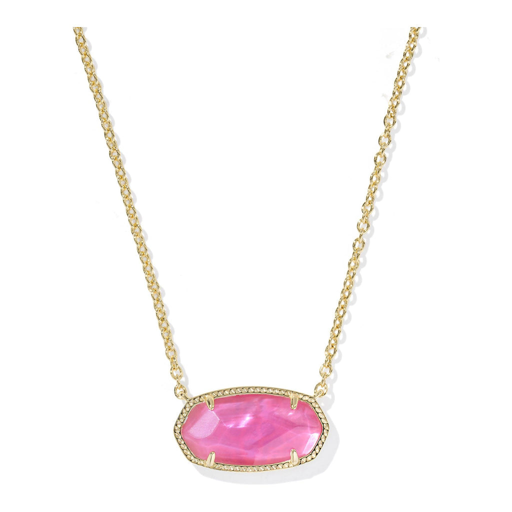 KENDRA SCOTT ELISA STATEMENT SHORT PENDANT NECKLACE GOLD AZALEA ILLUSION