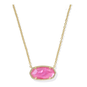 KENDRA SCOTT ELISA STATEMENT SHORT PENDANT NECKLACE GOLD AZALEA ILLUSION