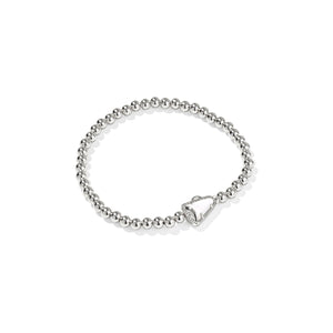 KENDRA SCOTT CHEER STRETCH BRACELET SILVER WHITE MOTHER OF PEARL
